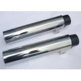 KRYTY PŘEDNÍHO TLUMIČE - PÁR - CHROMOVANÉ - JAWA 300,350 CL, KÝVAČKA, PÉRÁK + MODEL 42